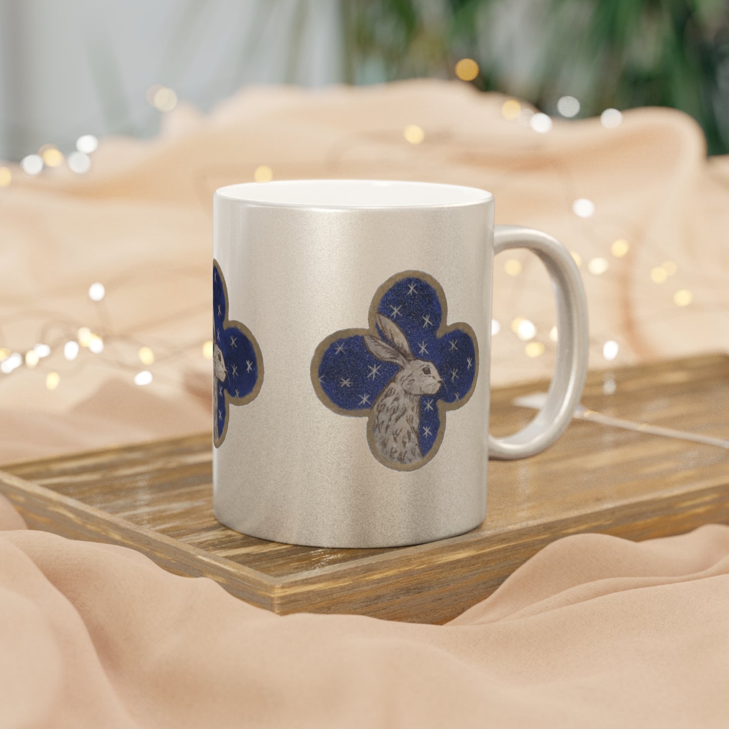 'Hare Hopper' Silver Mug