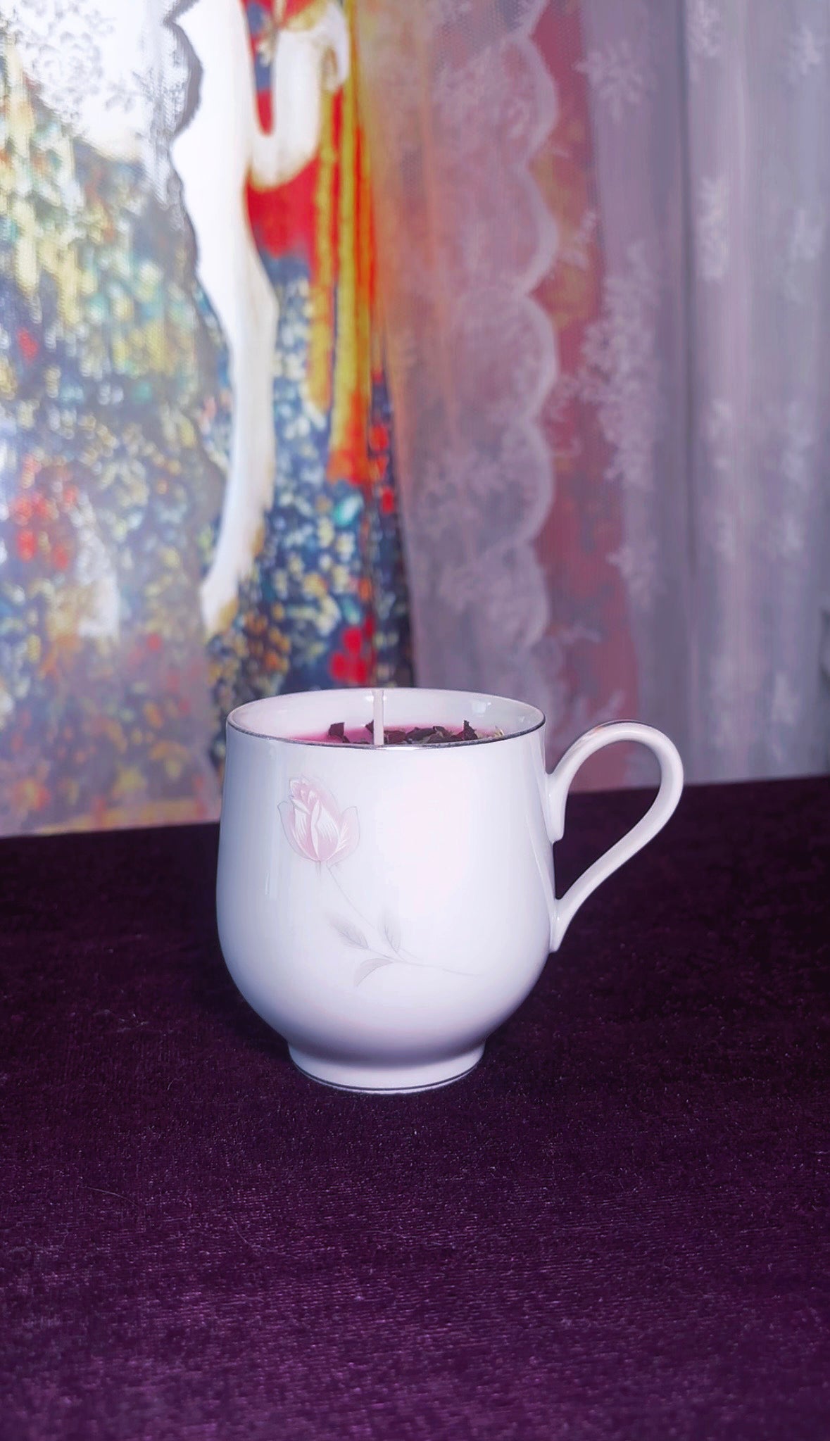 'Romantic Beauty' Spell Candle - Antique Tea Cup