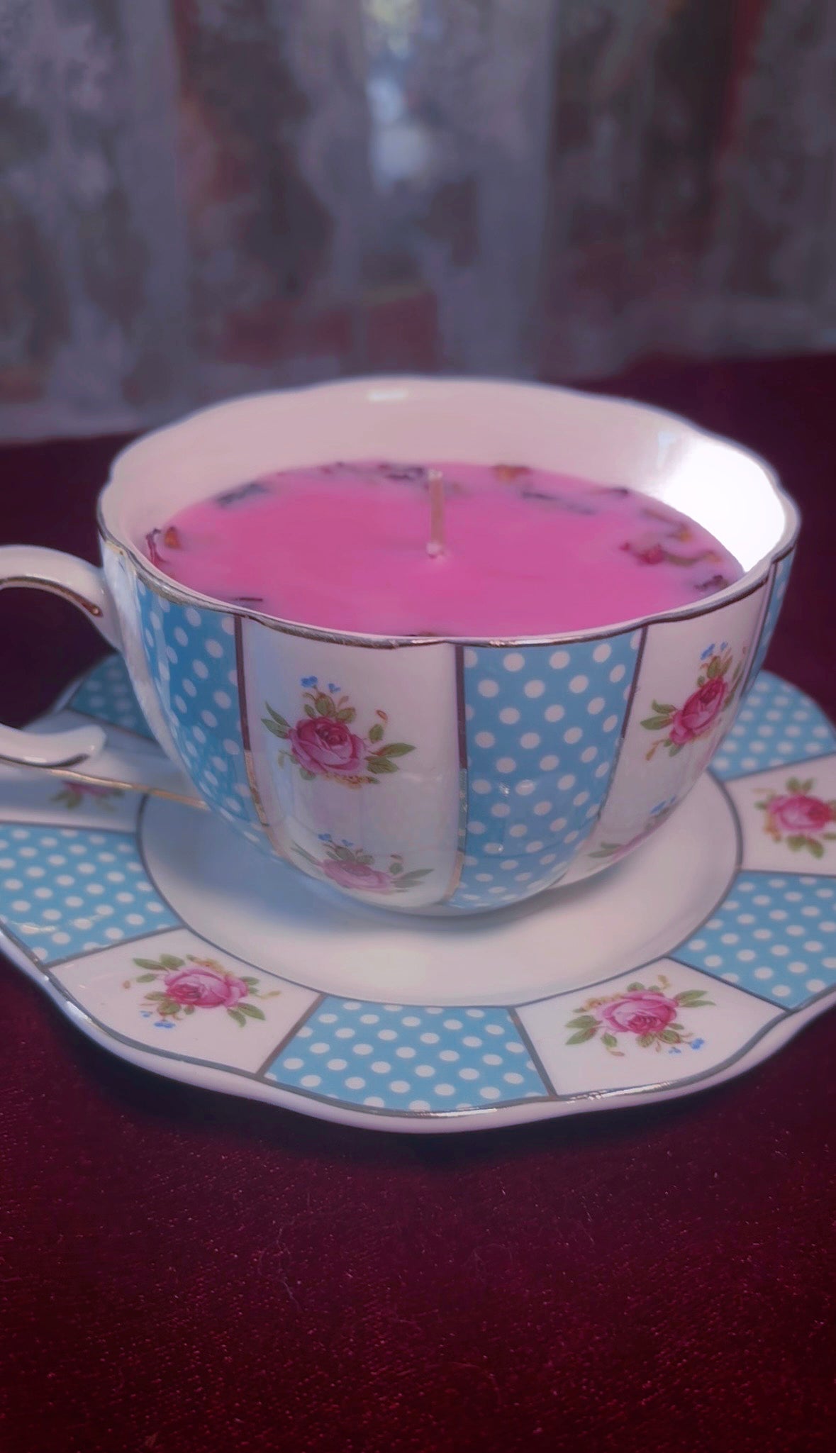 'Unicorn Essence' Antique Teacup Set Candle