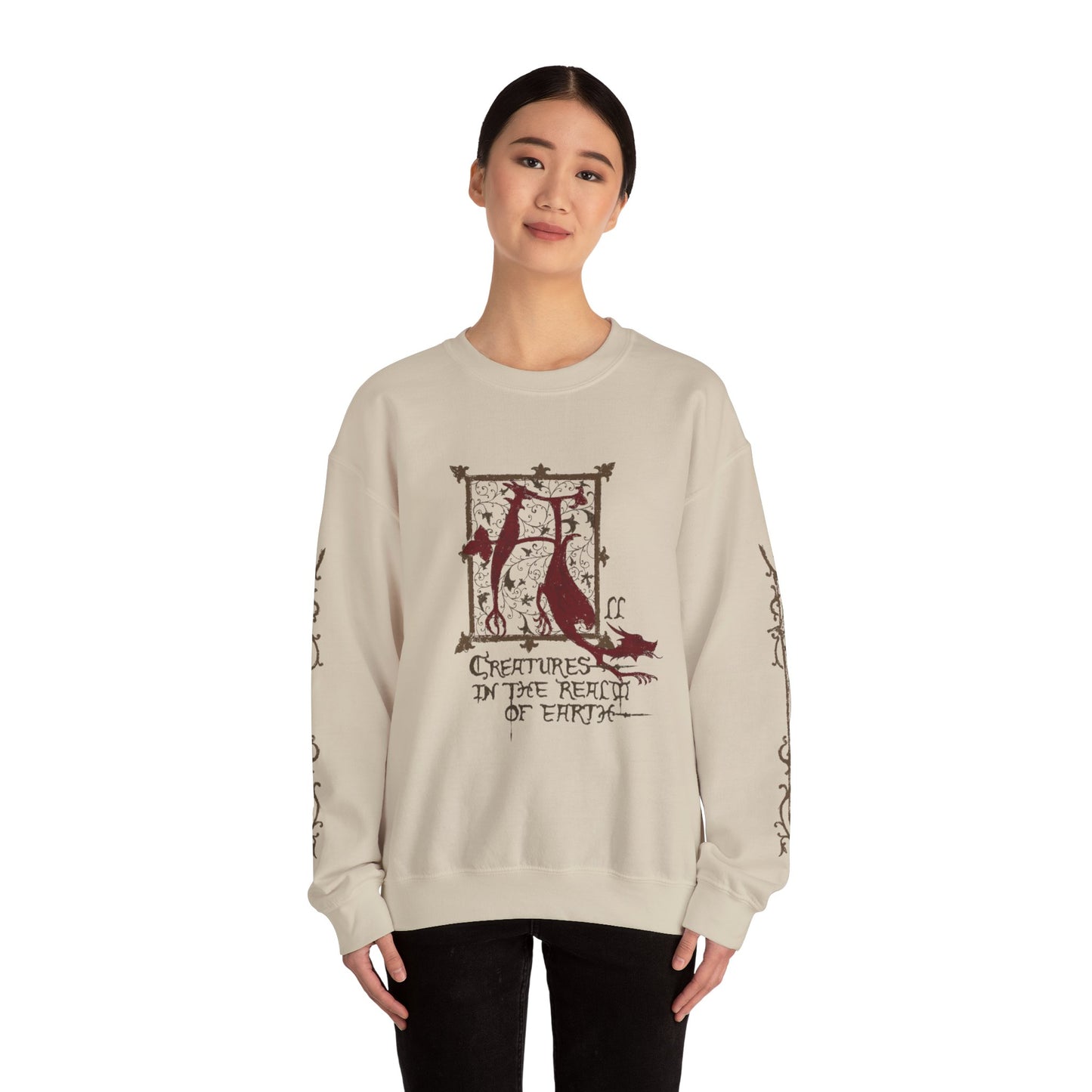 "All Creatures In The Realm of Earth" Crewneck Sweatshirt