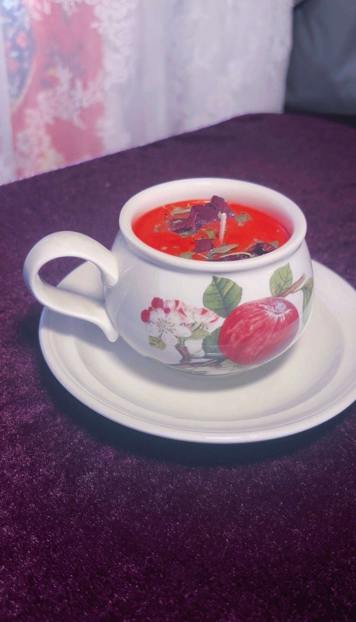 'Love Me' Spell Candle - Antique Tea Cup Set