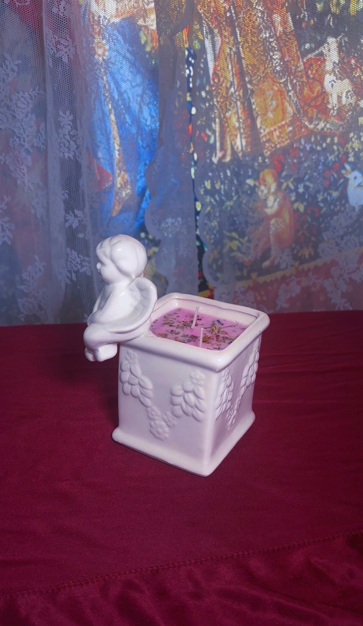'Unicorn Essence' Beauty Spell Candle - Angel Ceramic Vase