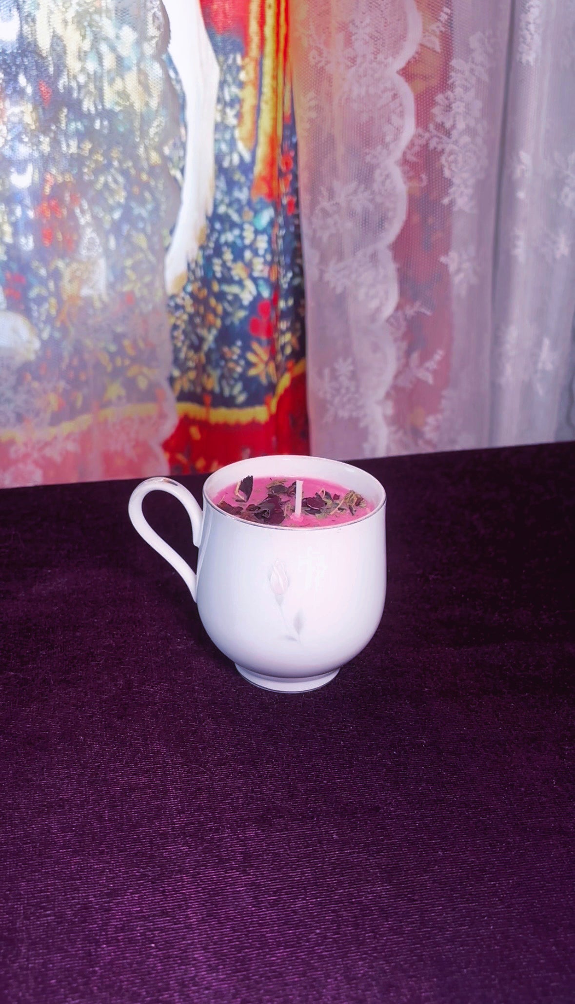 'Romantic Beauty' Spell Candle - Antique Tea Cup