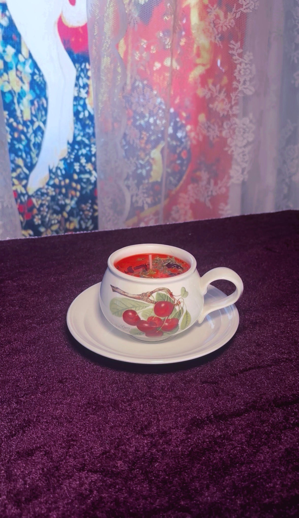 'Love Me' Spell Candle - Antique Tea Cup Set