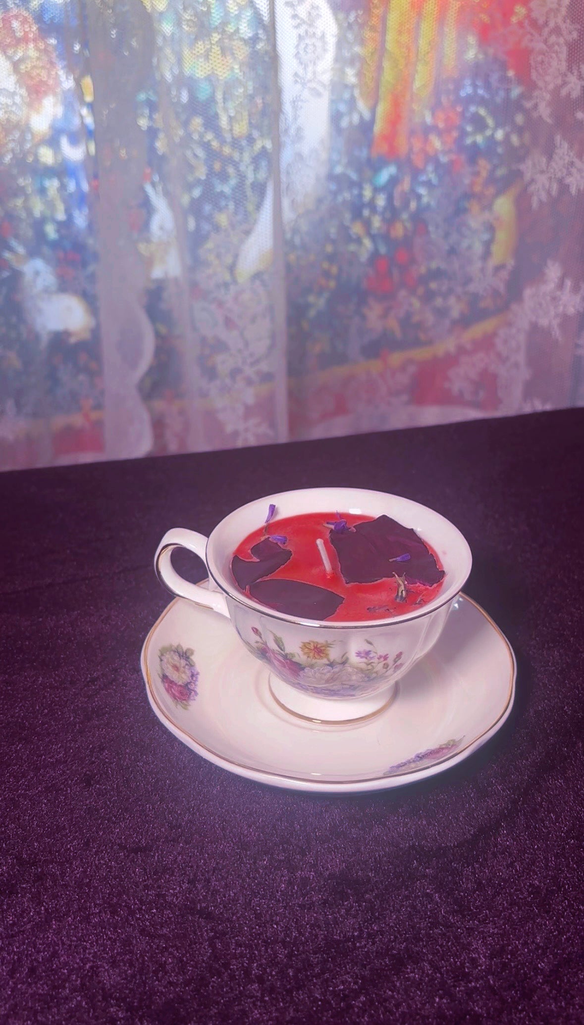 'Love Me' Spell Candle - Antique Tea Cup Set