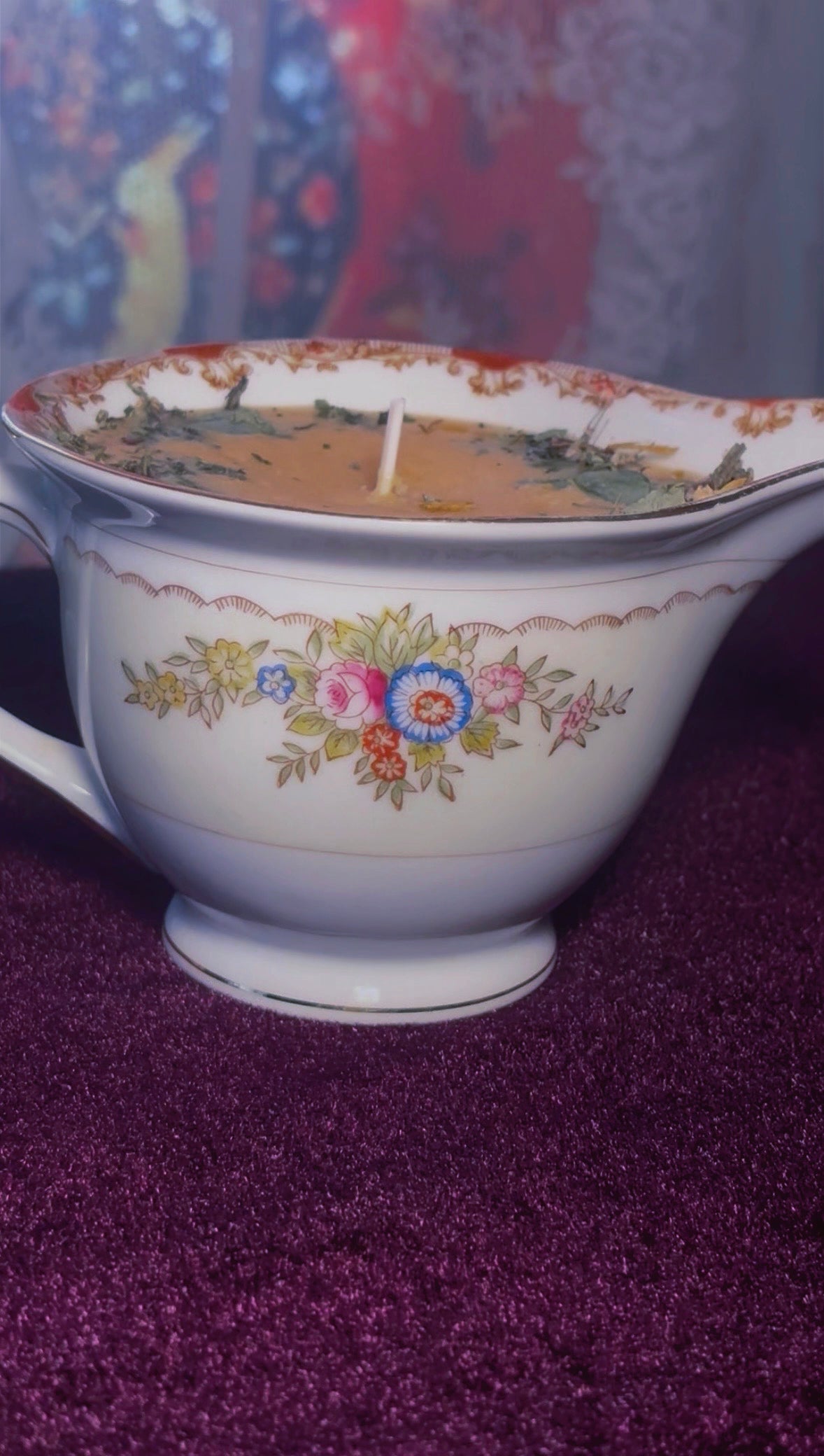 'Golden Aura' Spell Candle - Antique Milk Jug