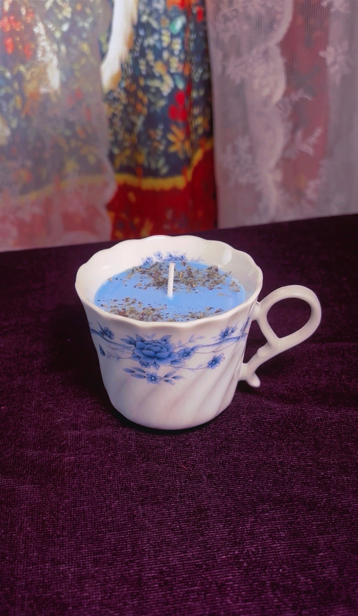 'Evil Eye Removal' Spell Candle - Antique Tea Cup
