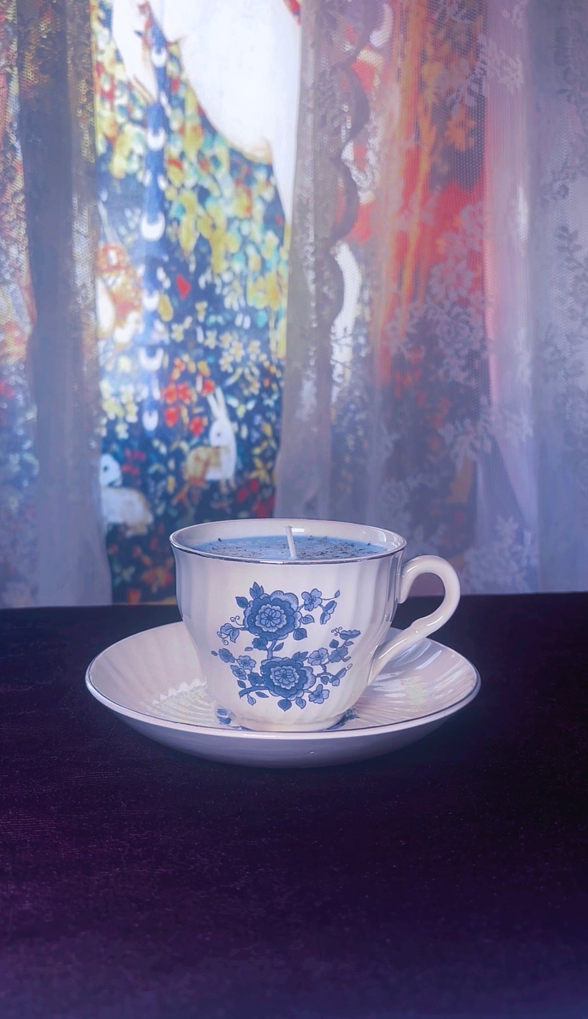 'Evil Eye Removal' Spell Candle - Antique Tea Cup Set
