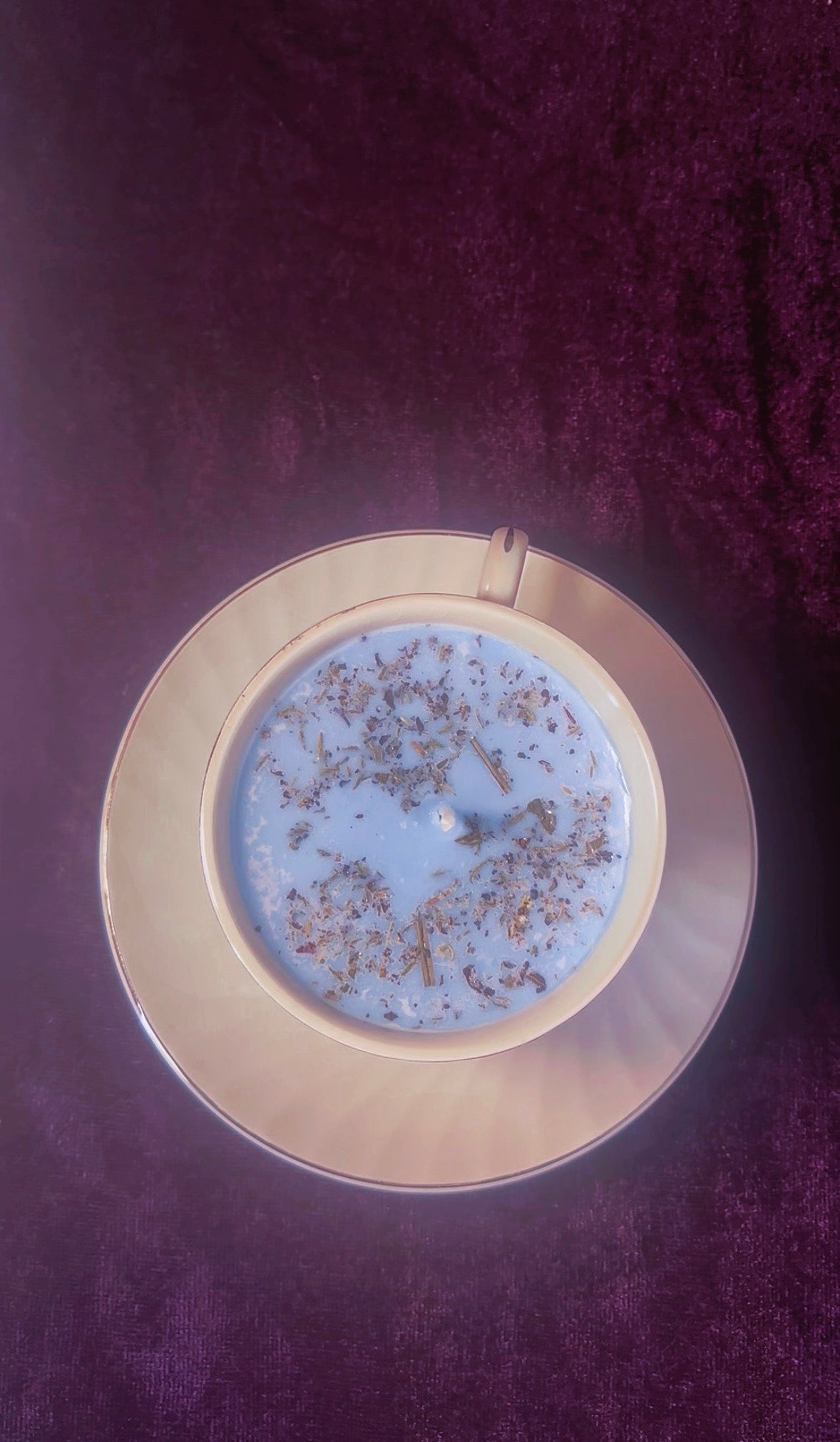 'Evil Eye Removal' Spell Candle - Antique Tea Cup Set