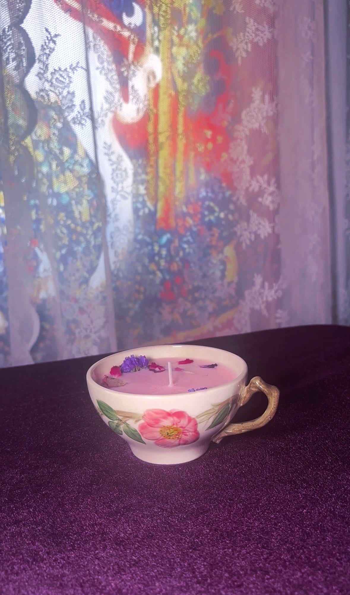 'Natural Beauty' Spell Candle - Antique Tea Cup