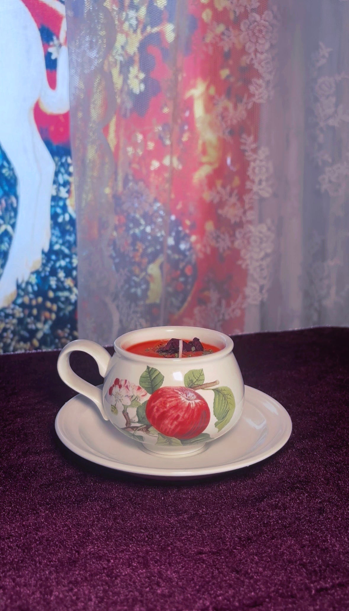 'Love Me' Spell Candle - Antique Tea Cup Set
