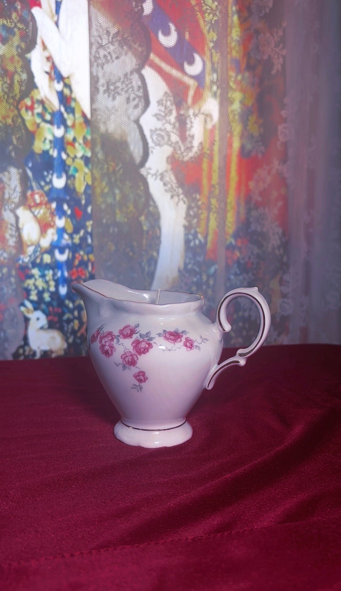 'Dark Feminine' Protection Spell Candle - Antique Milk Jug