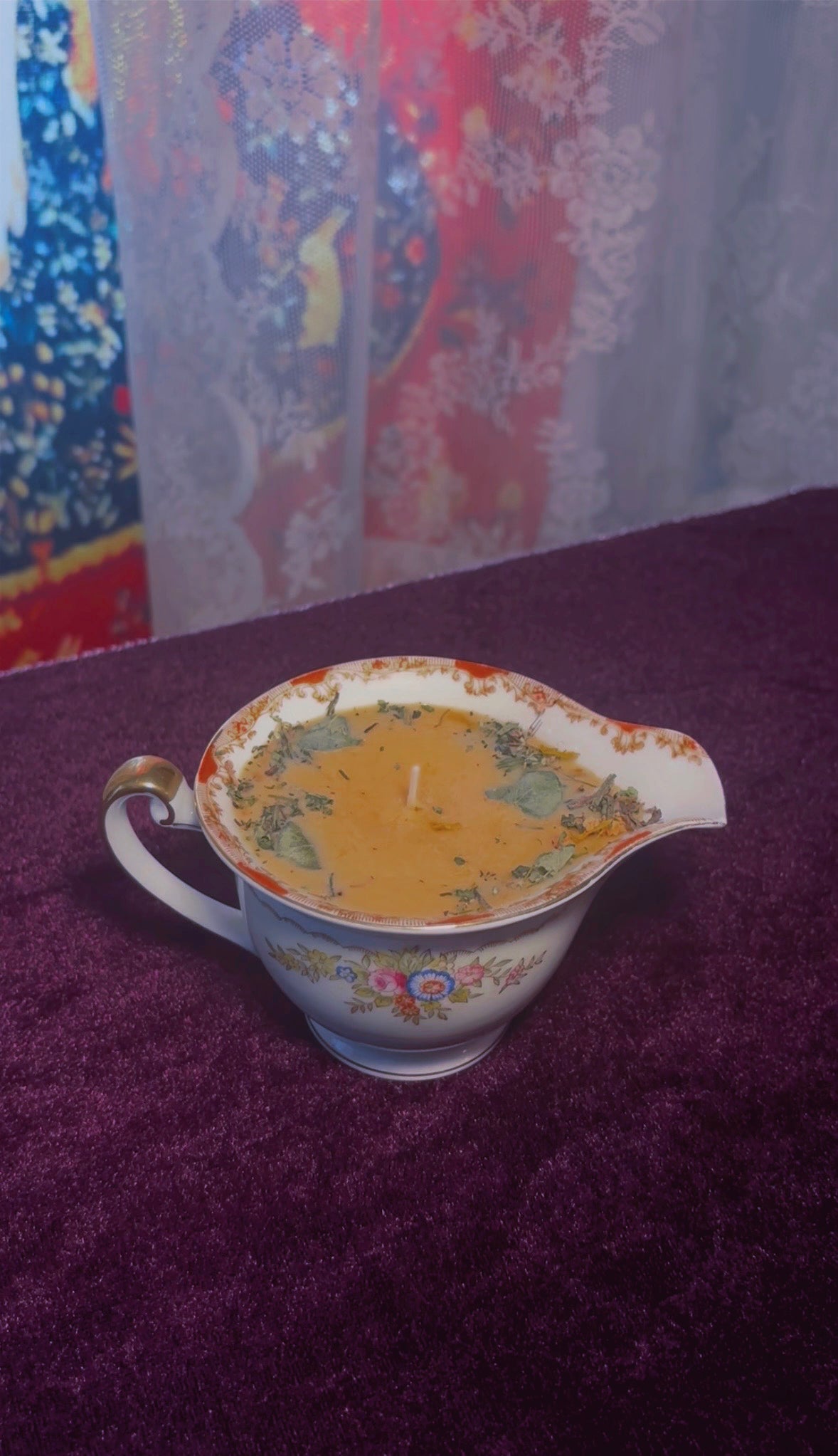 'Golden Aura' Spell Candle - Antique Milk Jug