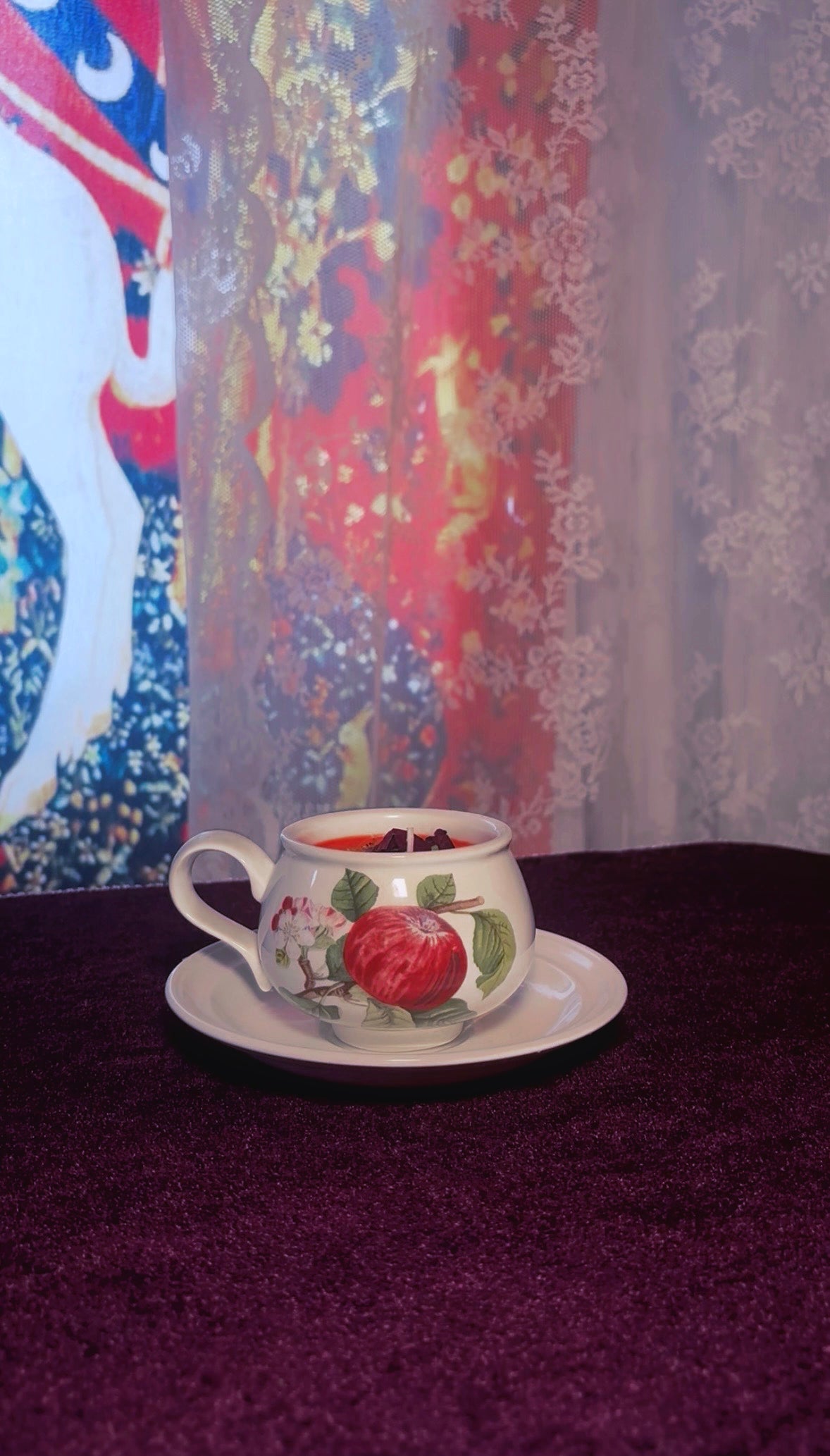 'Love Me' Spell Candle - Antique Tea Cup Set
