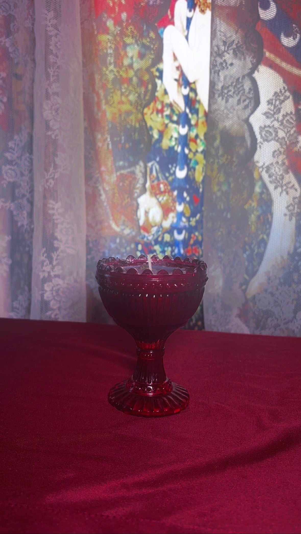 'Dark Feminine' Protection Spell Candle - Antique Goblet