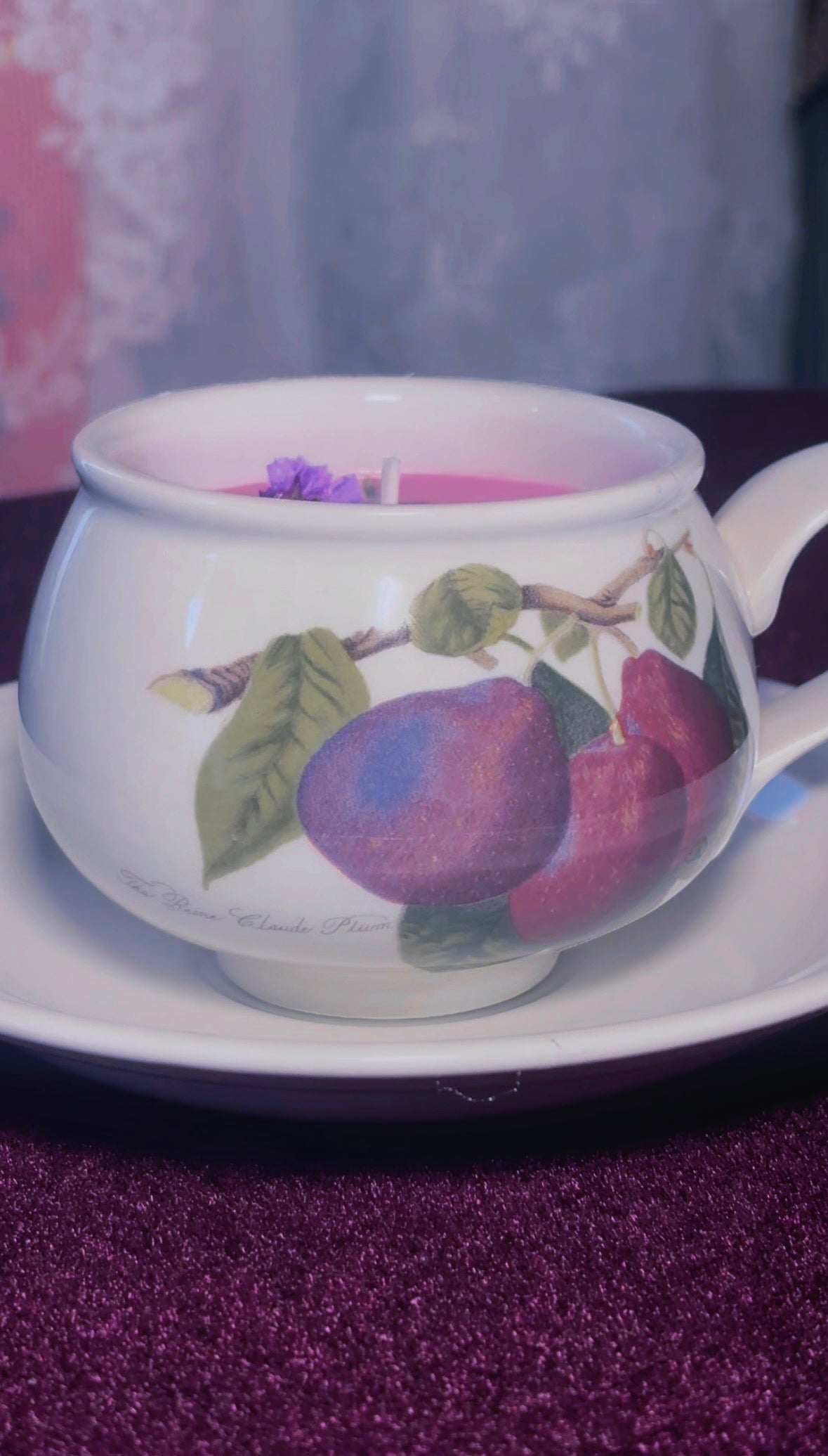 'Intuition' Spell Candle - Antique Tea Cup Set
