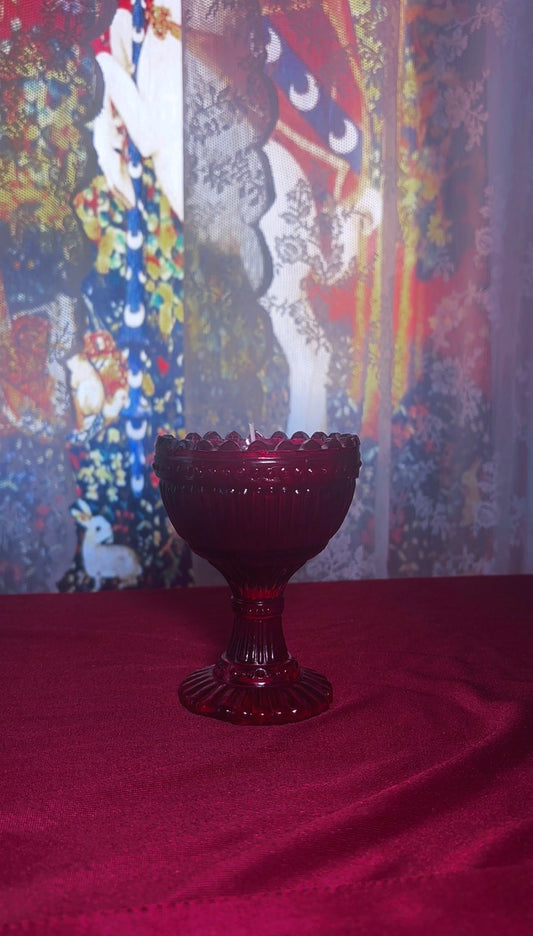'Dark Feminine' Protection Spell Candle - Antique Goblet