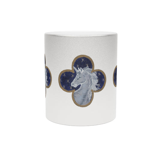'Silver Horned Horse' Silver Mug