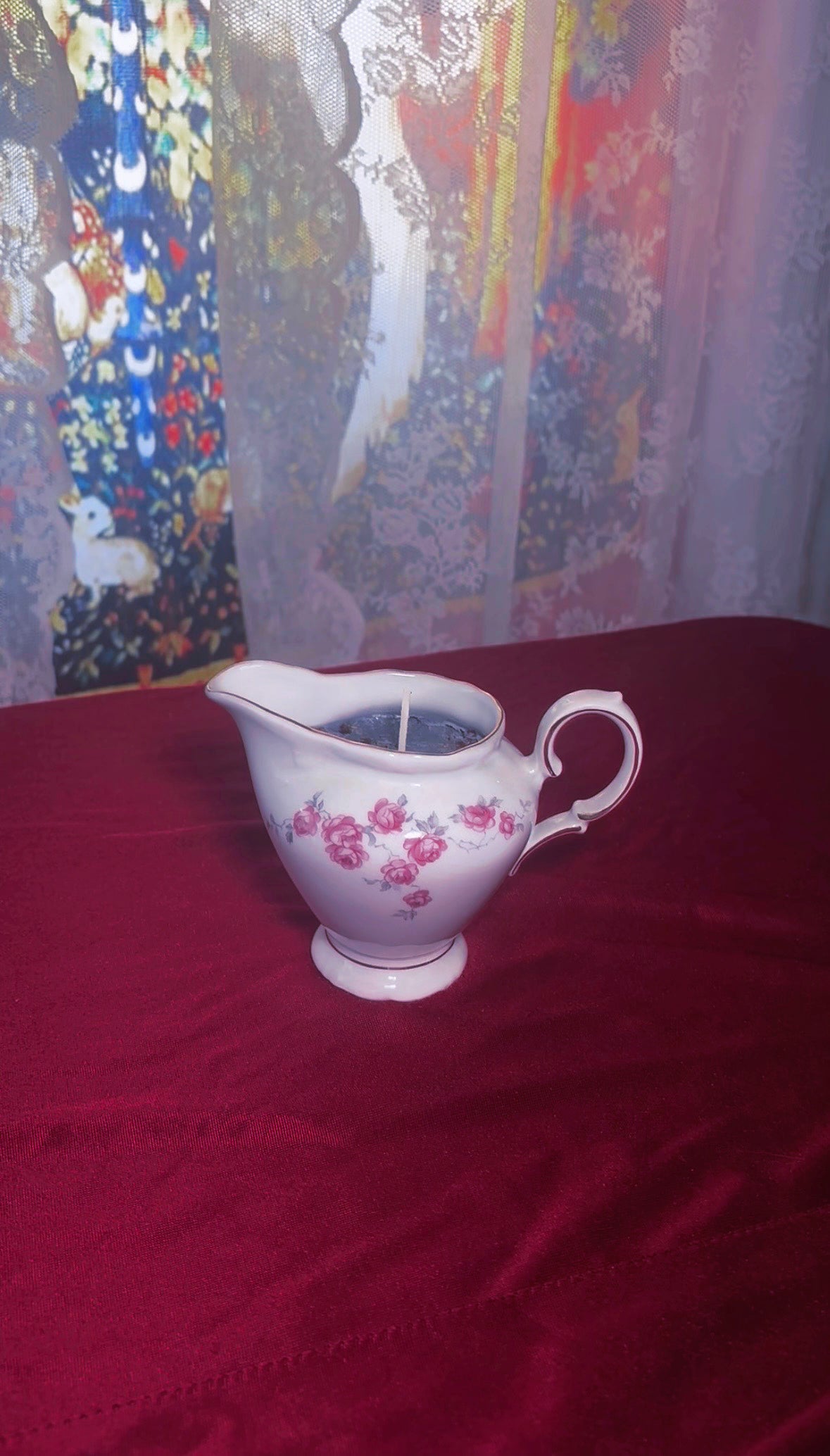'Dark Feminine' Protection Spell Candle - Antique Milk Jug