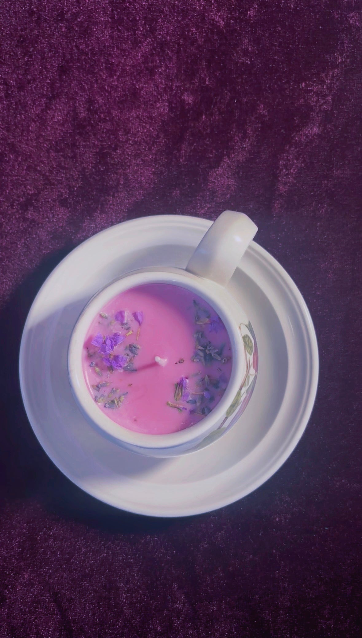 'Intuition' Spell Candle - Antique Tea Cup Set