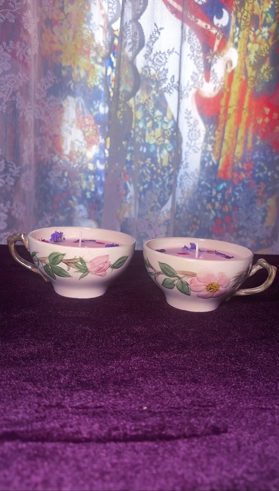 'Natural Beauty' Spell Candle - Antique Tea Cup