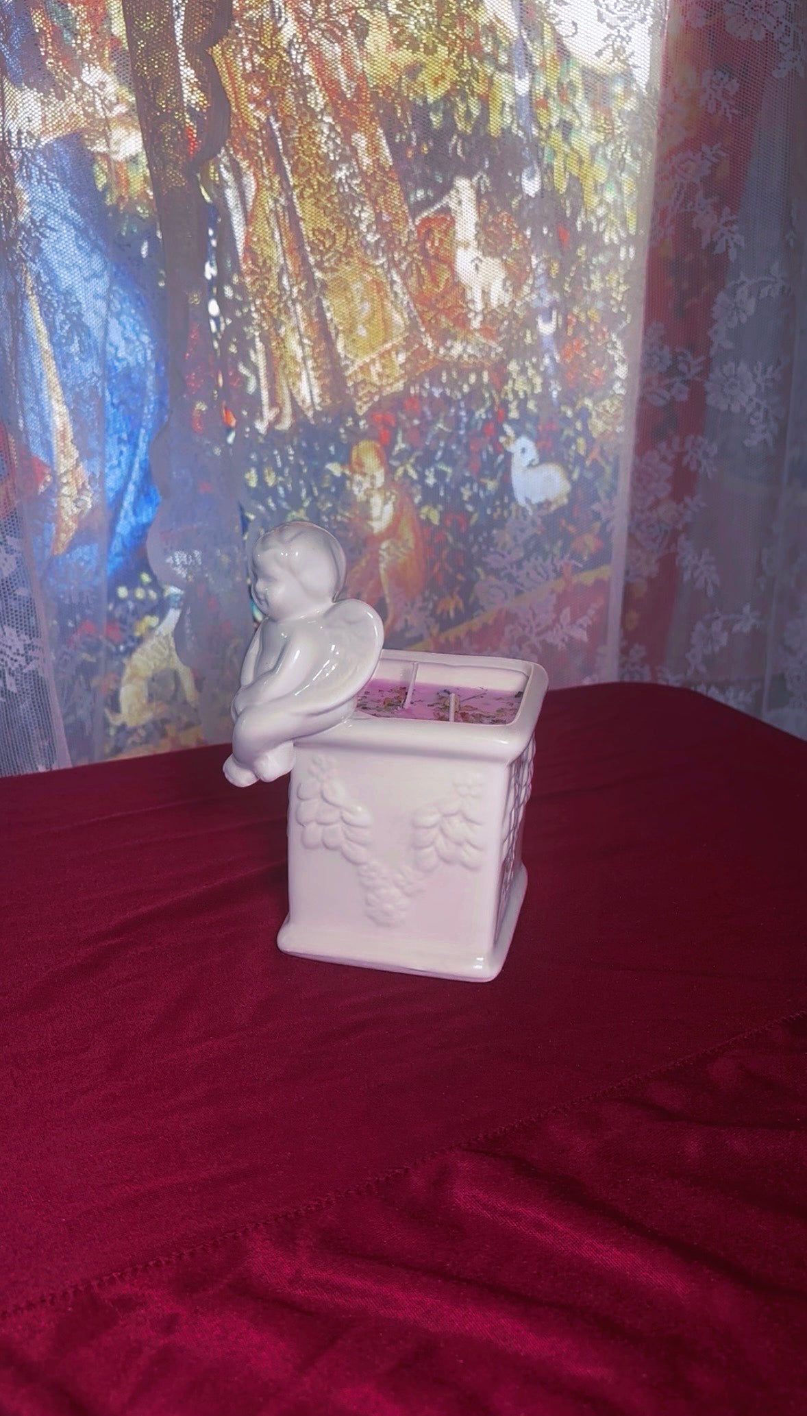 'Unicorn Essence' Beauty Spell Candle - Angel Ceramic Vase