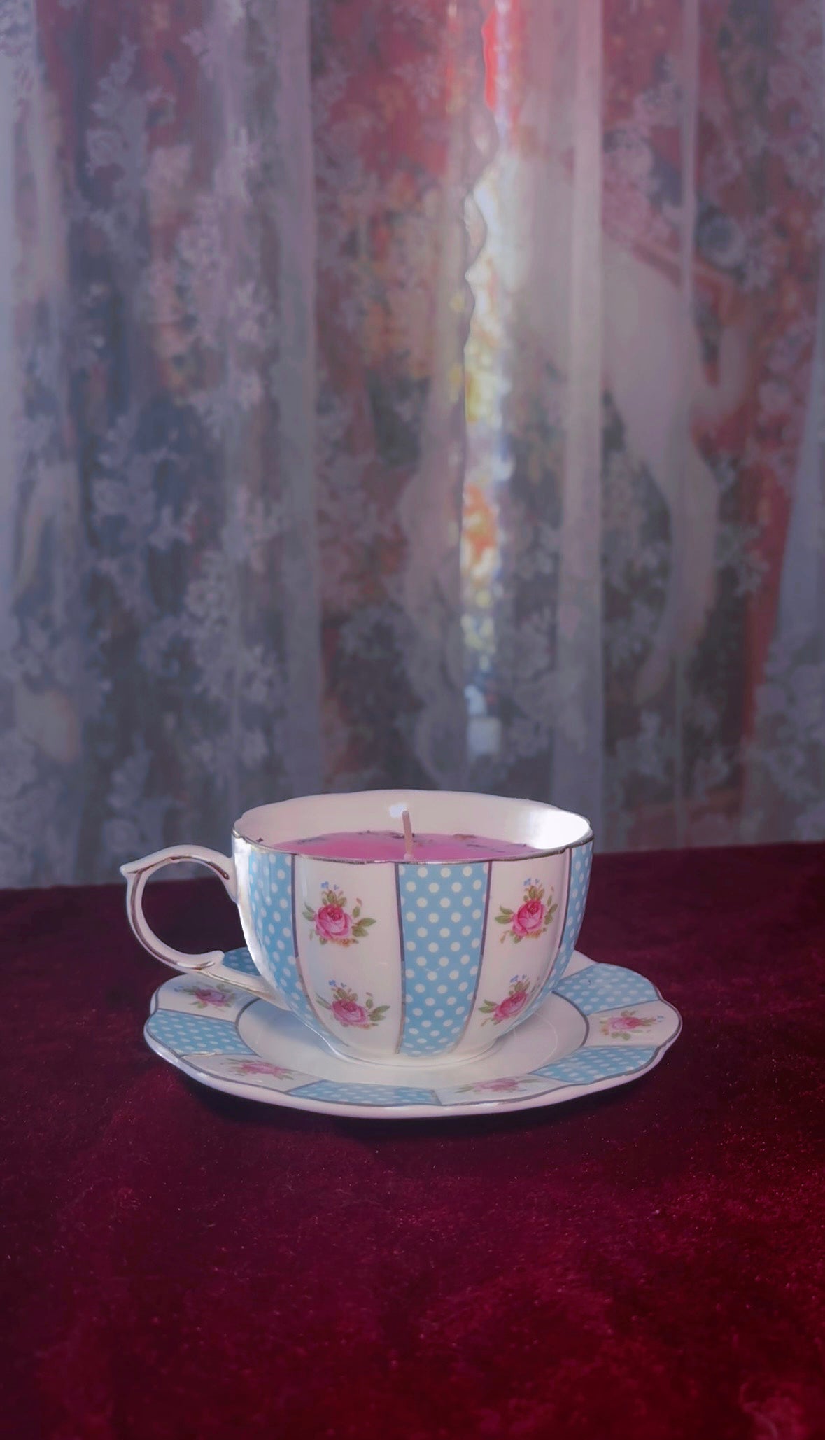 'Unicorn Essence' Antique Teacup Set Candle
