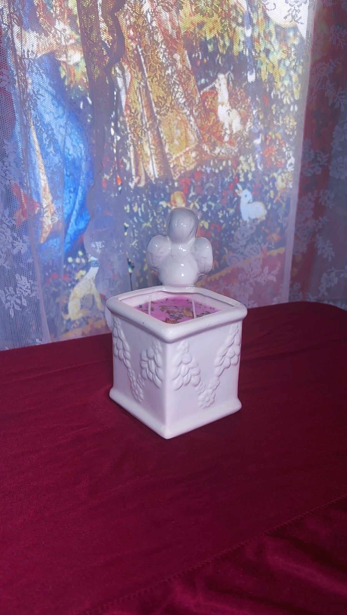 'Unicorn Essence' Beauty Spell Candle - Angel Ceramic Vase