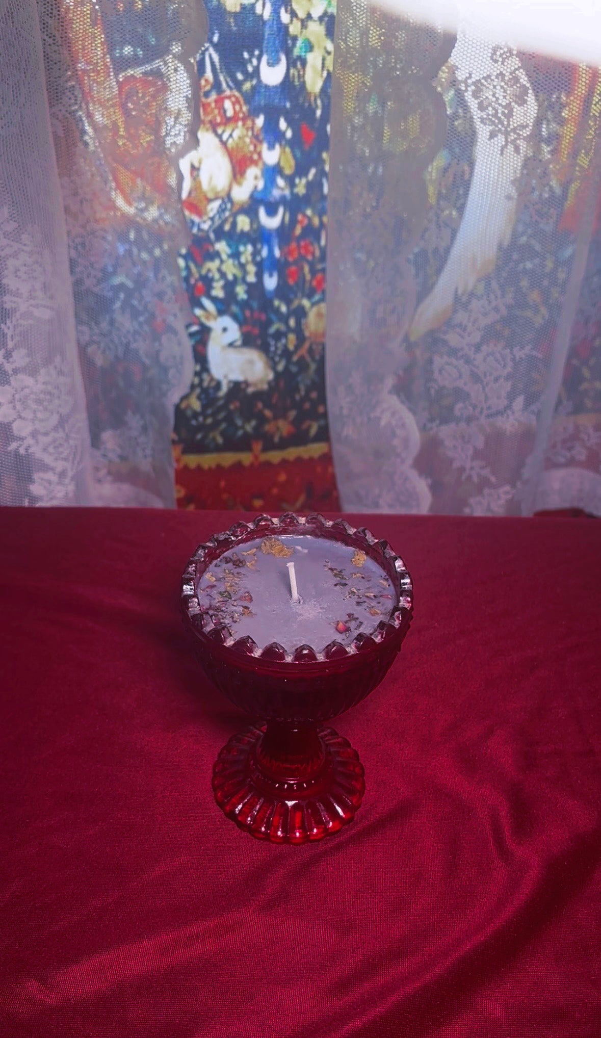 'Dark Feminine' Protection Spell Candle - Antique Goblet