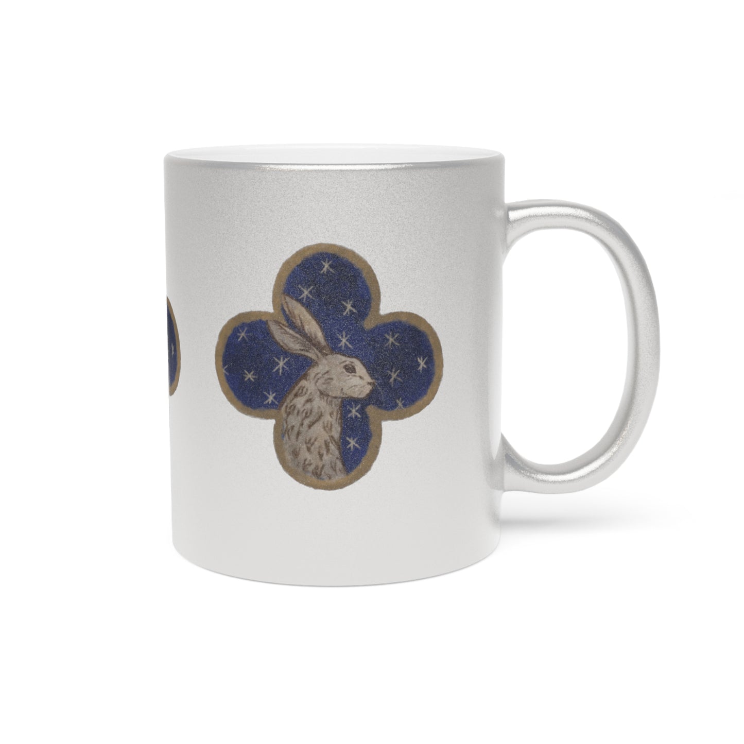 'Hare Hopper' Silver Mug