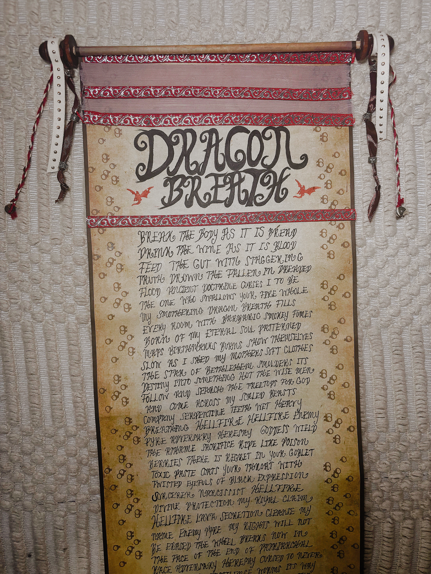 'Dragon Breath' Medieval Poetry Scroll