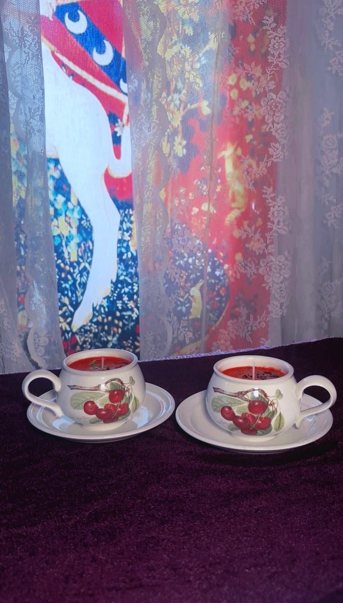 'Love Me' Spell Candle - Antique Tea Cup Set