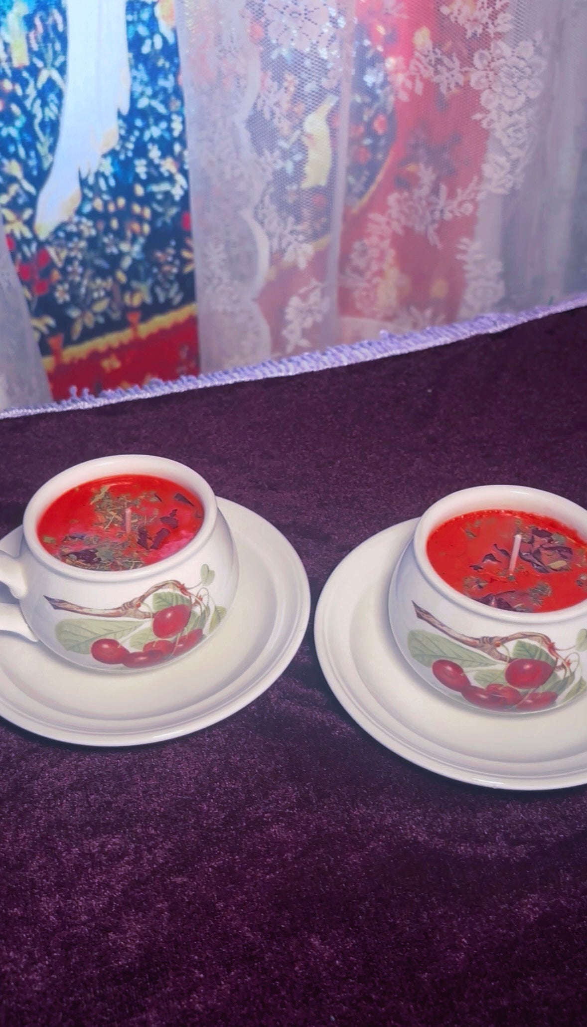 'Love Me' Spell Candle - Antique Tea Cup Set