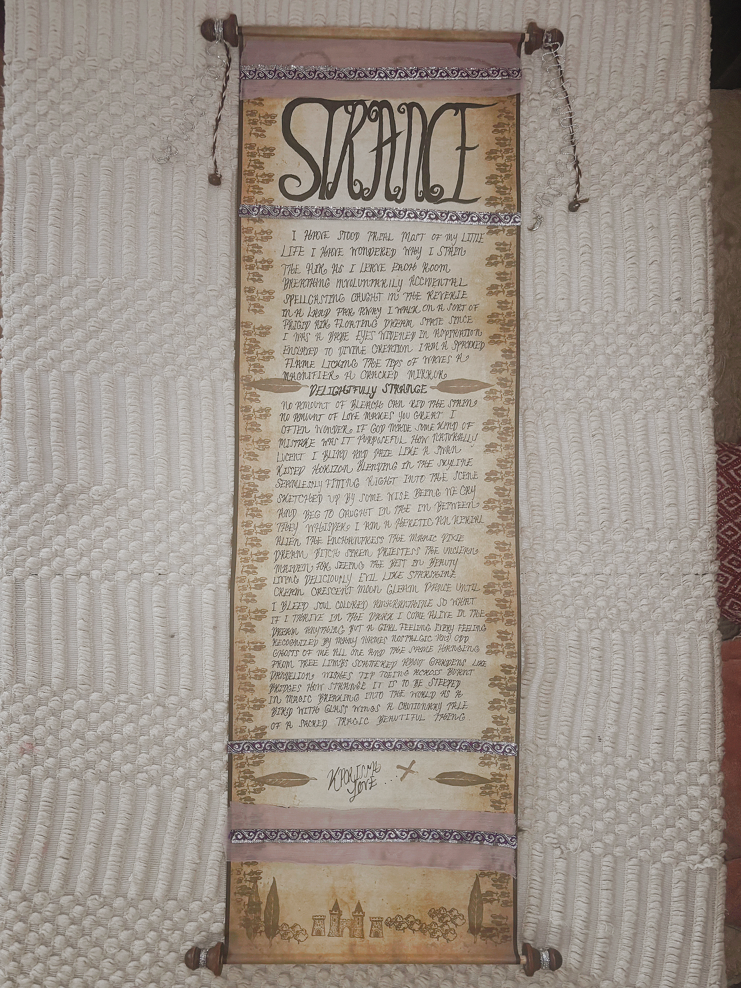 'Strange' Medieval Poetry Scroll