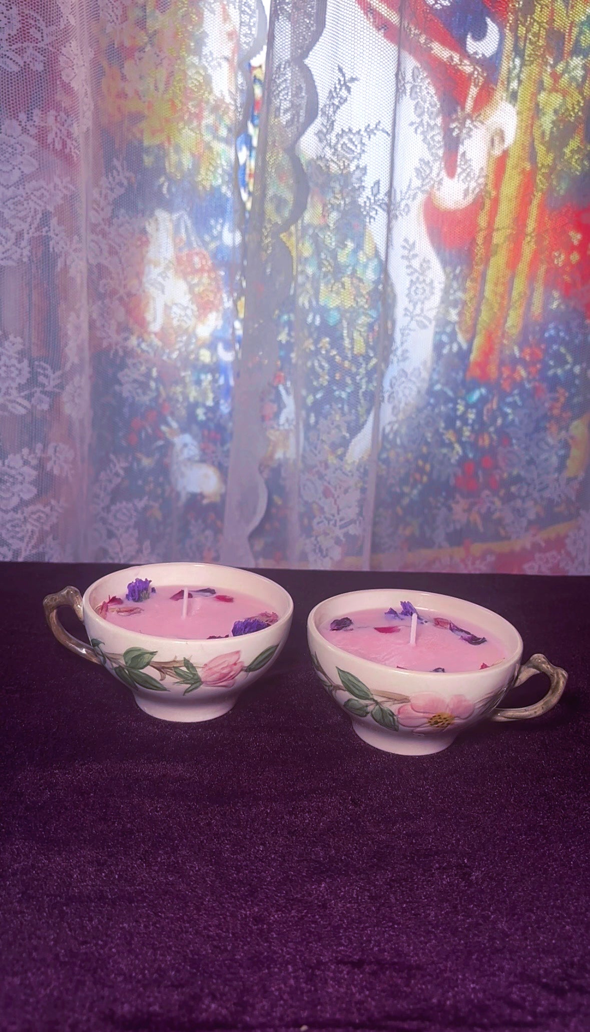 'Natural Beauty' Spell Candle - Antique Tea Cup
