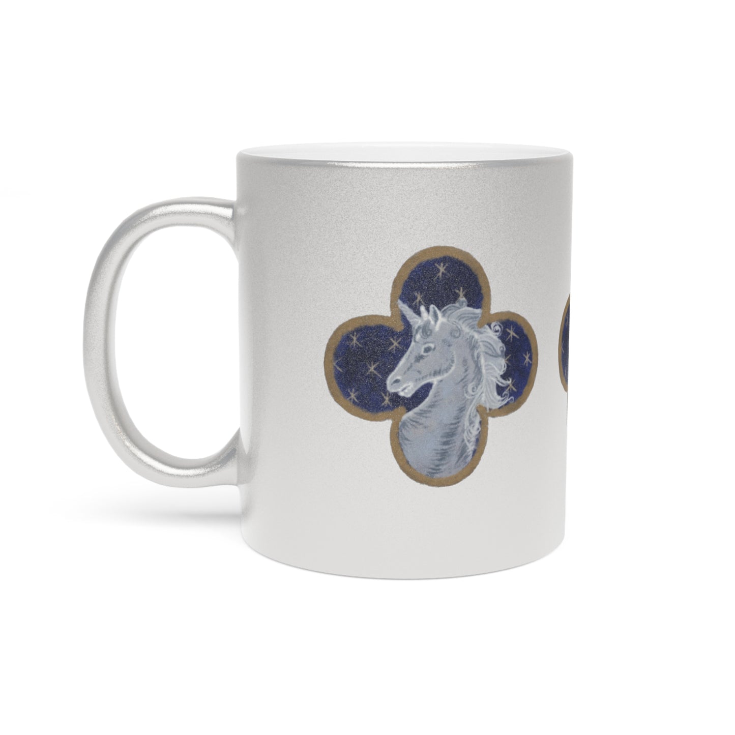 'Silver Horned Horse' Silver Mug