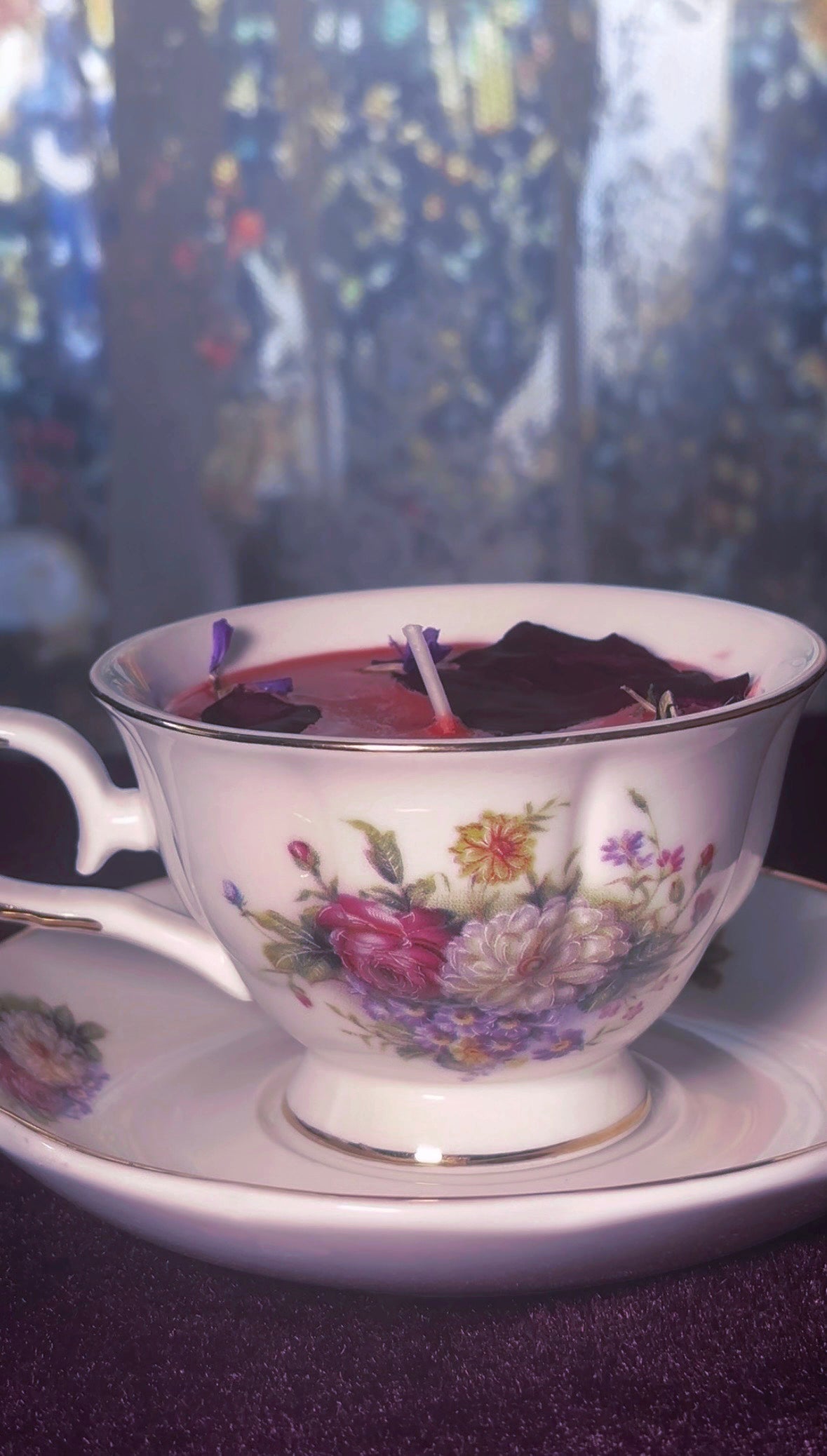 'Love Me' Spell Candle - Antique Tea Cup Set