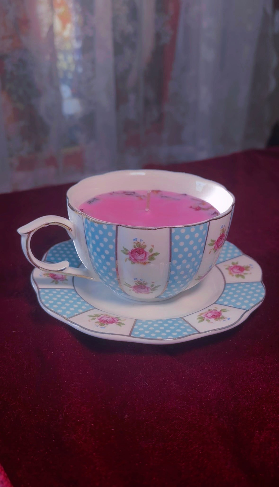 'Unicorn Essence' Antique Teacup Set Candle