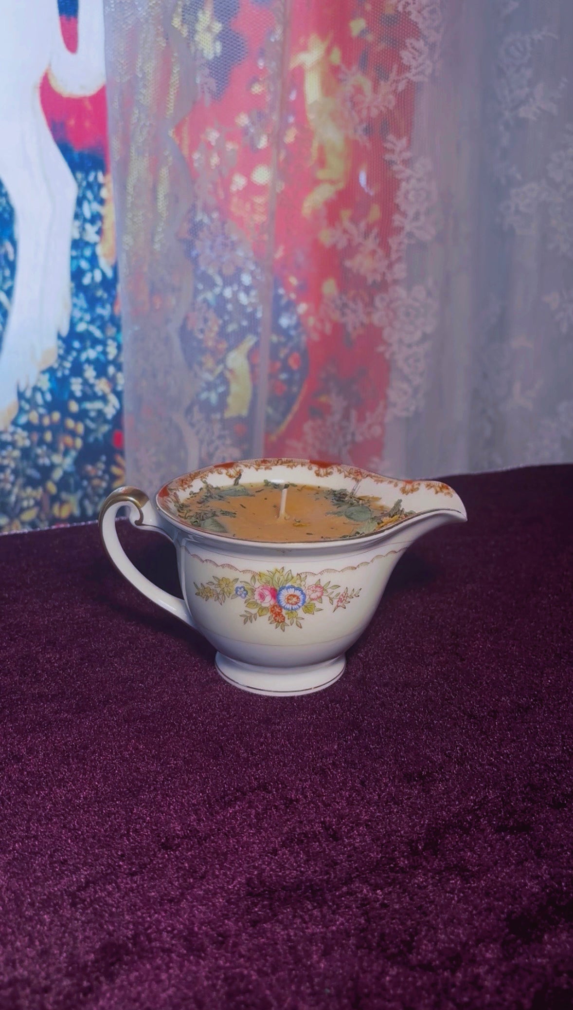 'Golden Aura' Spell Candle - Antique Milk Jug