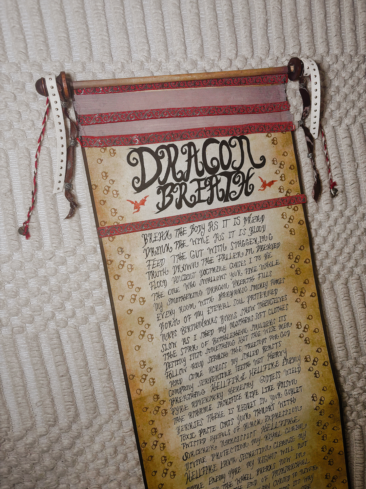 'Dragon Breath' Medieval Poetry Scroll