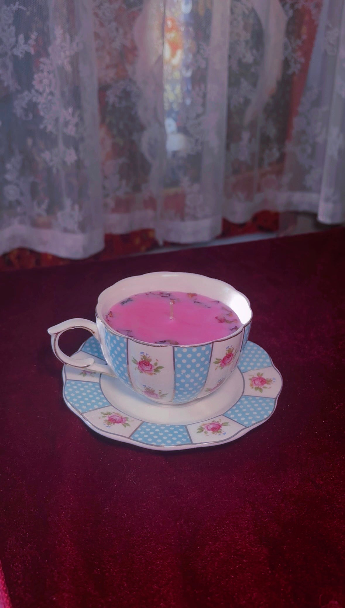 'Unicorn Essence' Antique Teacup Set Candle