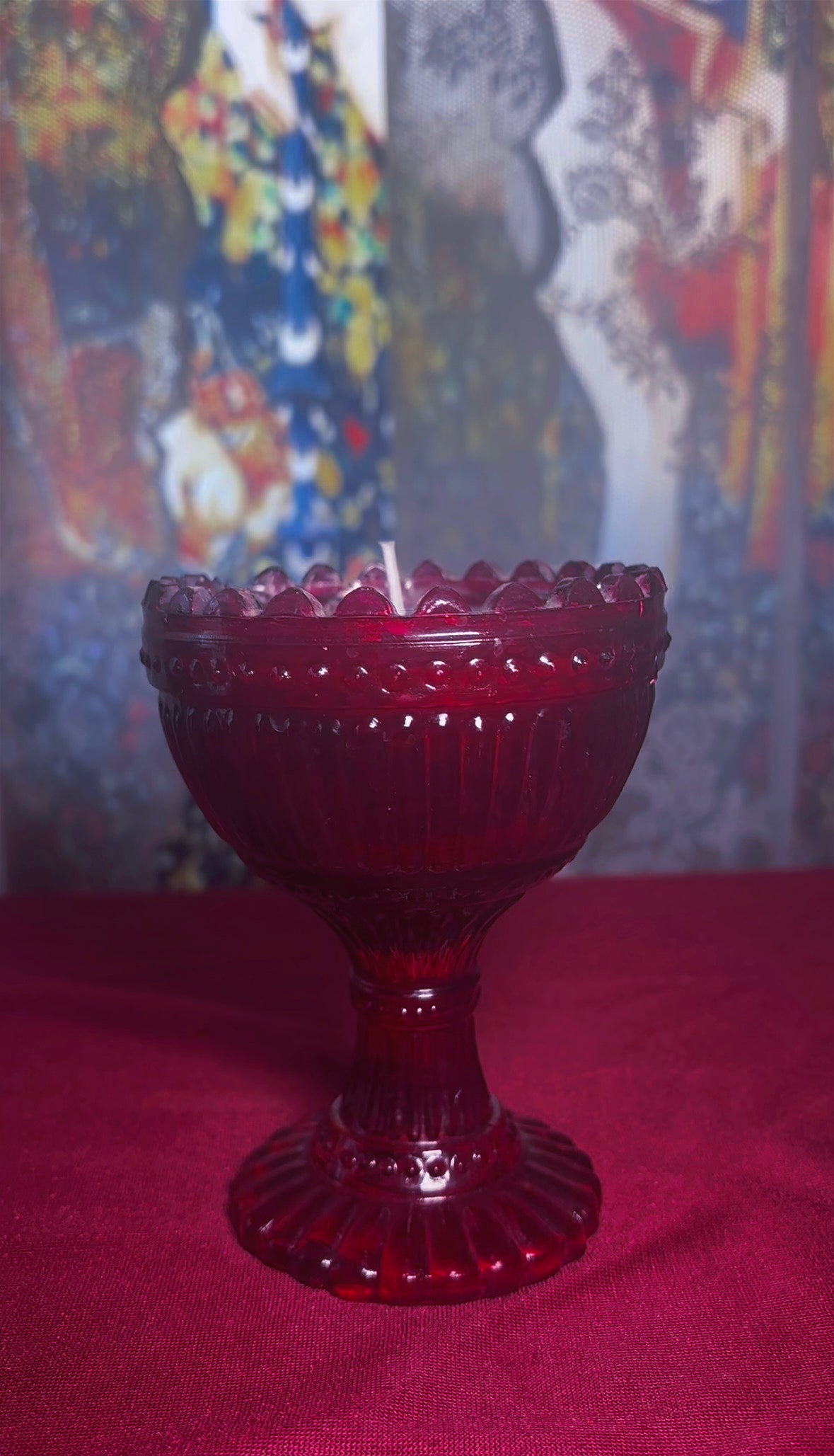'Dark Feminine' Protection Spell Candle - Antique Goblet
