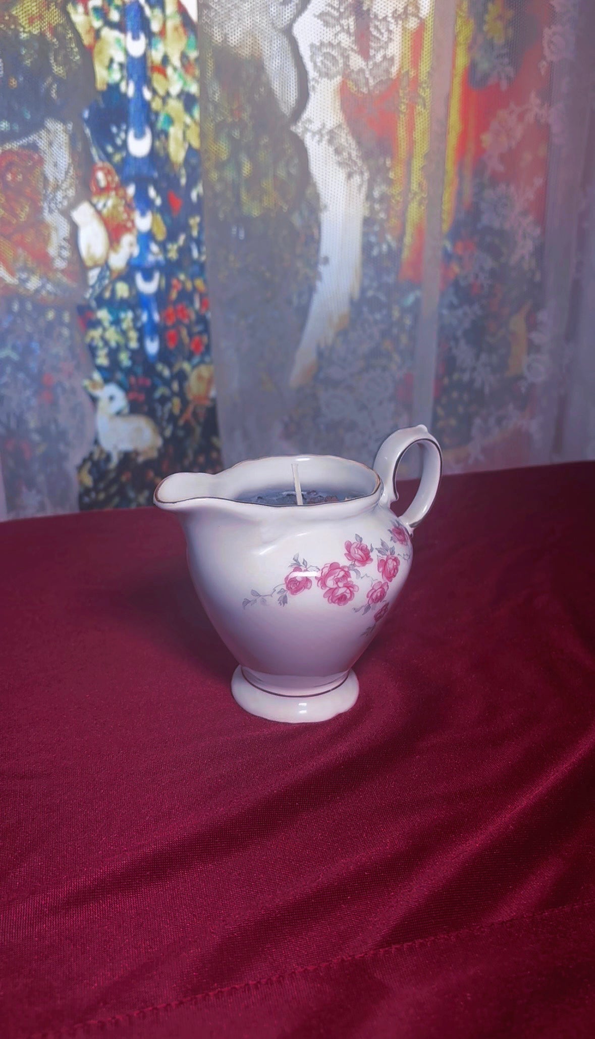 'Dark Feminine' Protection Spell Candle - Antique Milk Jug
