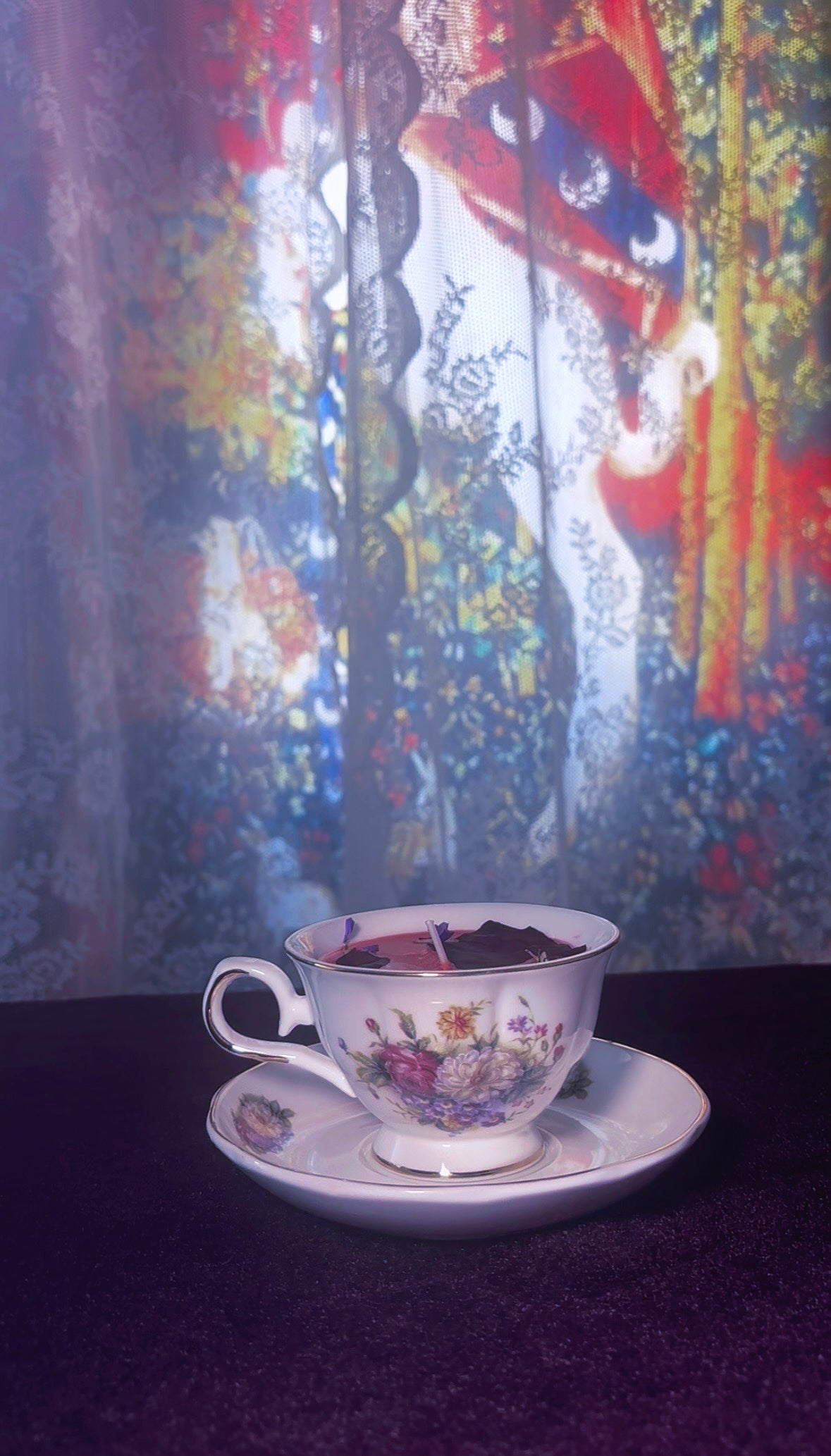 'Love Me' Spell Candle - Antique Tea Cup Set