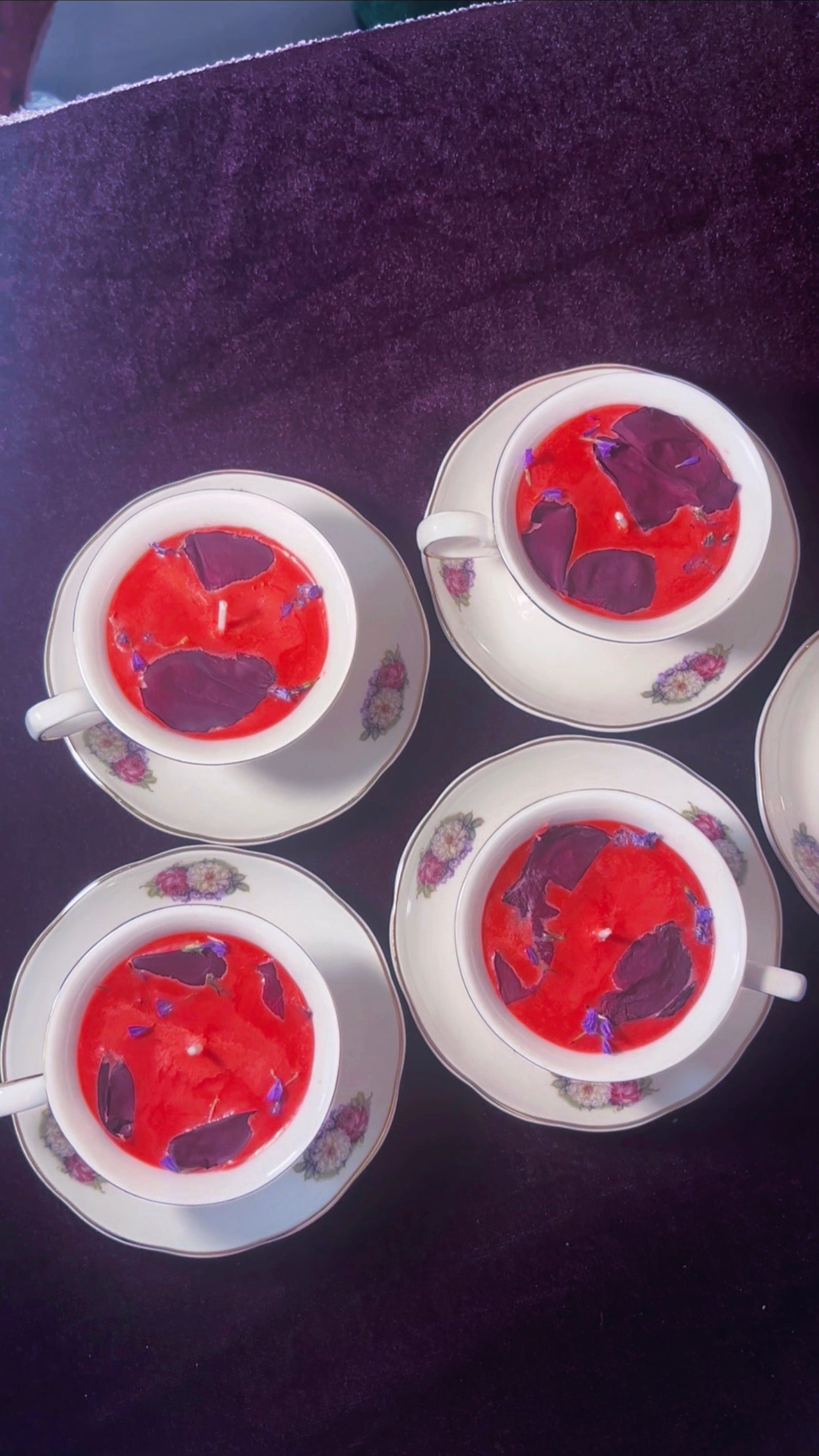 'Love Me' Spell Candle - Antique Tea Cup Set