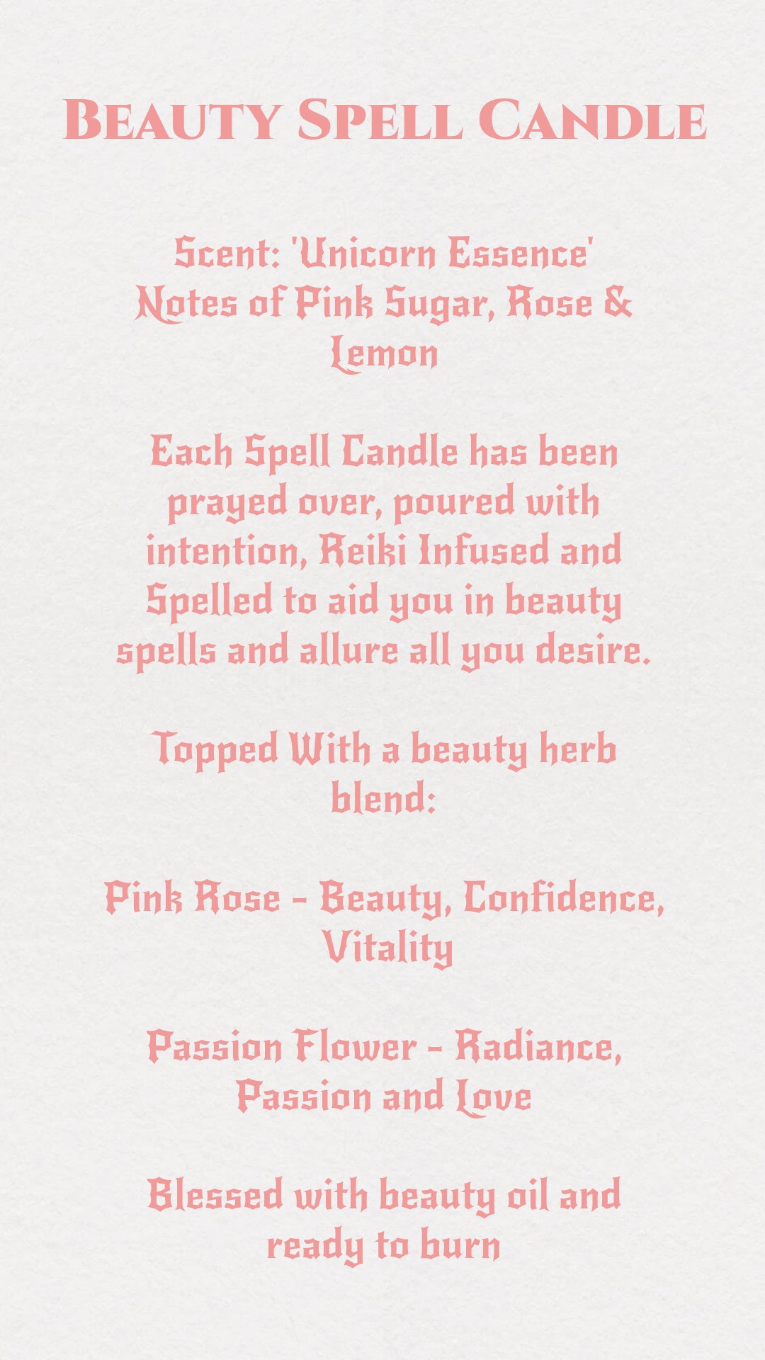 'Unicorn Essence' Beauty Spell Candle - Angel Ceramic Vase