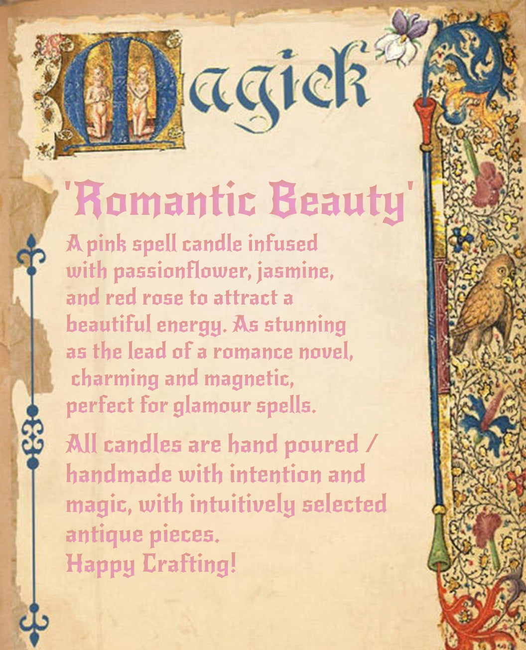 'Romantic Beauty' Spell Candle - Antique Tea Cup